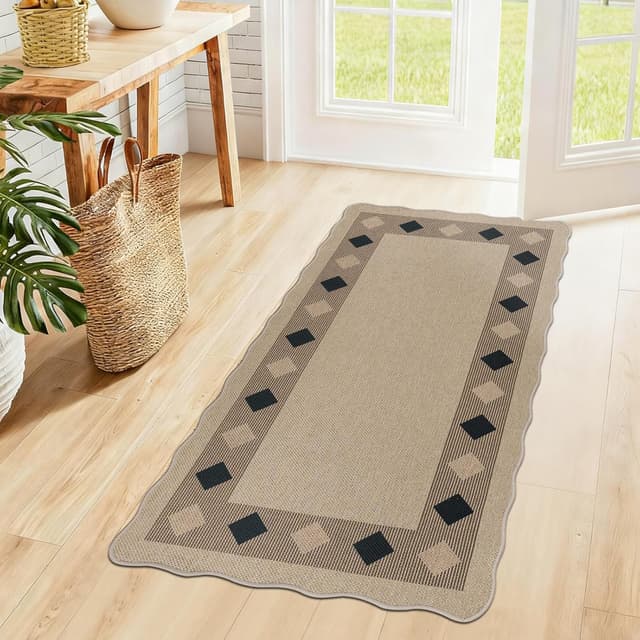 Detalle de Teppich Läufer 80x150 cm mit Jute-Optik