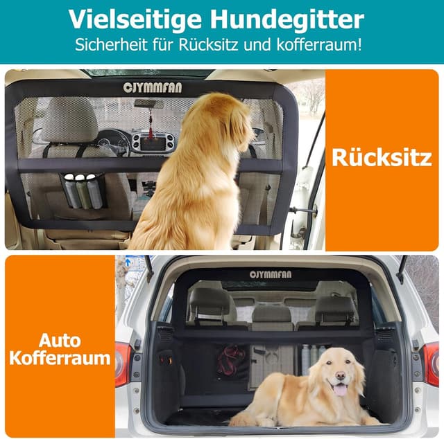 Thumbnail 2 de CJYMMFAN Hundegitter für Auto Rücksitz und Kofferraum