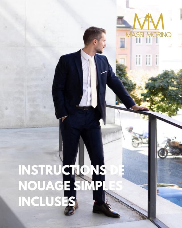 Detalle de Massi Morino Cravate étroite pour homme (6 cm) – Schlips uni slim fit en différentes couleurs