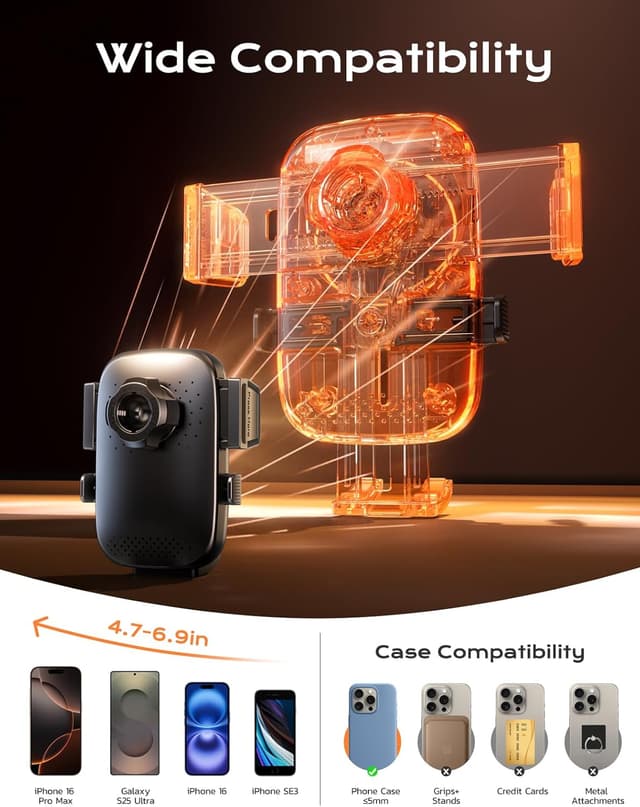 Detalle 2 de Mohard 15W Wireless Car Charger Mount