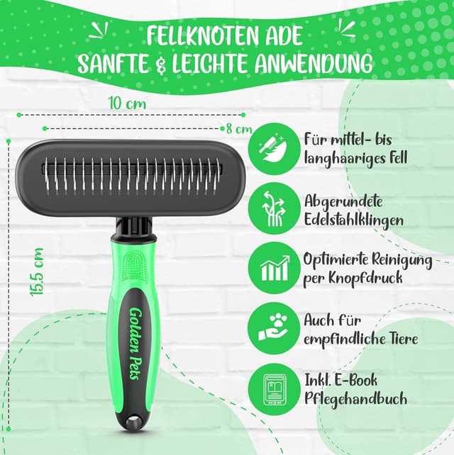 Thumbnail 3 de Golden Pets Unterwollbürste langhaar Selbstreinigend