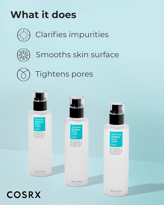 Detalle de COSRX Two in One Poreless Power Liquid with BHA — BHA moisturiser for smoother, clearer-looking skin