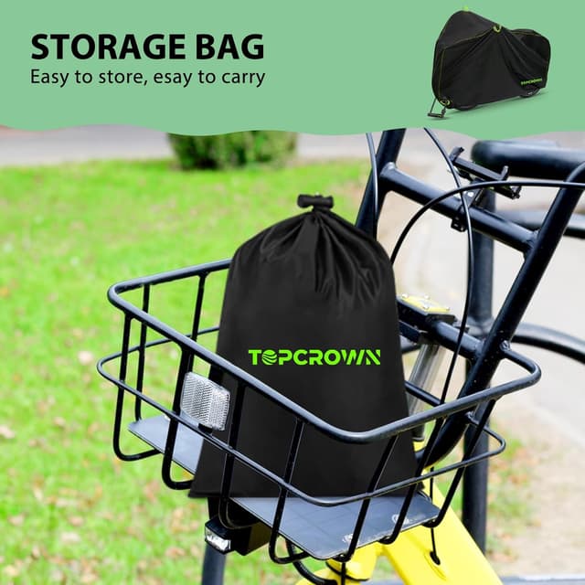 Thumbnail 6 de Topcrown XL Waterproof Bike Cover (210D, 3000mmH₂O) for 1 Bike with Storage Bag