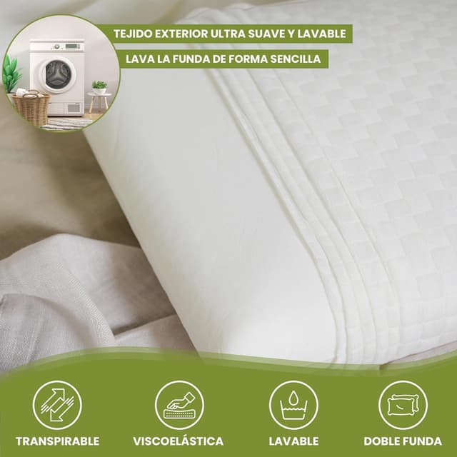 Thumbnail 1 de MOMMY CONFORT Pack 2 Almohadas Viscoelásticas 70 cm