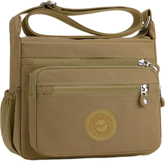 Detalle de ModaZeal Women’s Multi-Pocket Crossbody Nylon Bag – Water-Resistant Travel & Daily Messenger