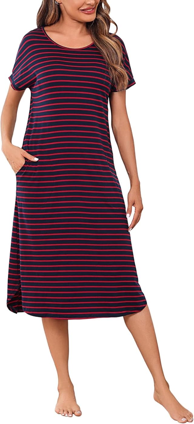 Thumbnail 6 de Litherday Chemise de Nuit Femme Longues Coton