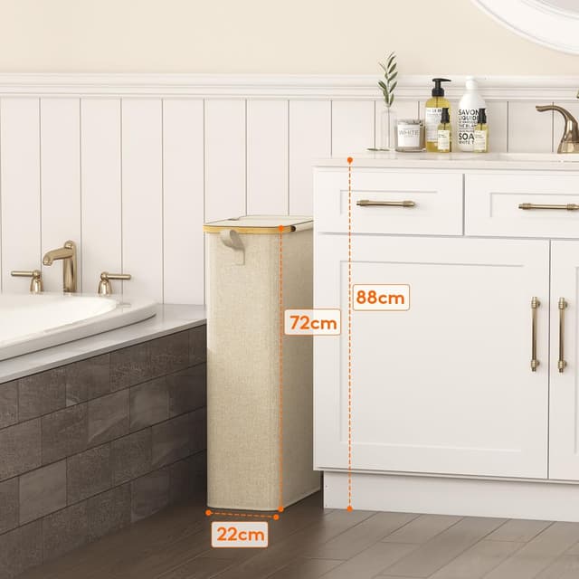 Detalle 2 de Lifewit 65L Slim Laundry Hamper with Lid