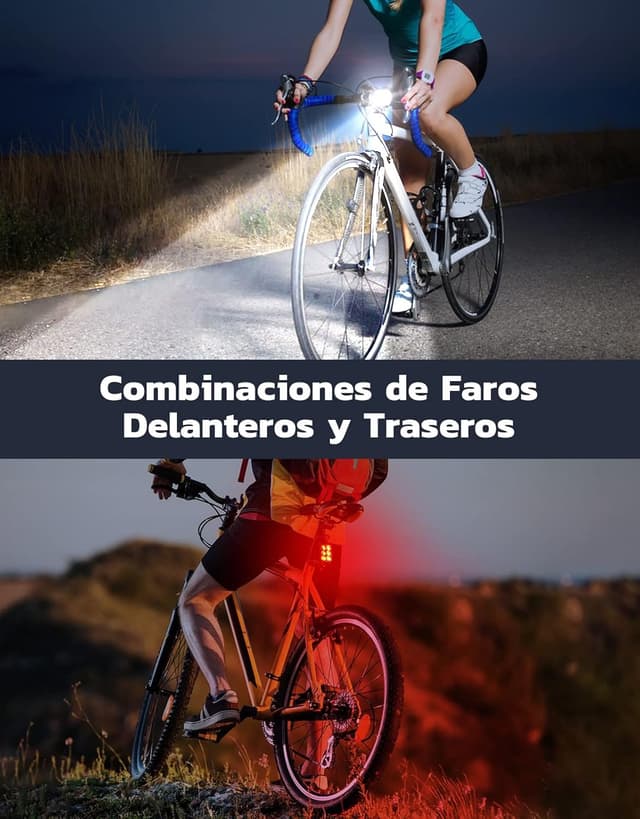 Detalle 2 de Glangeh Luz Bicicleta Recargable USB 🚲 4 Modos, IP65