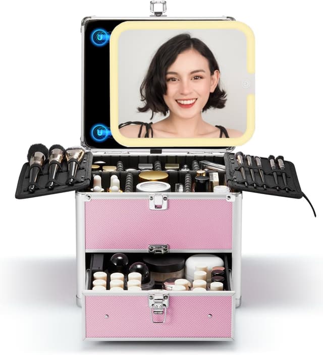 Detalle de OMIRO Makeup Box with LED Mirror