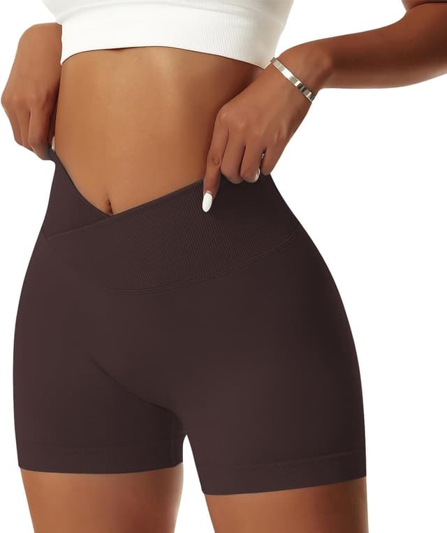 Thumbnail 6 de Vertvie Damen Gym Shorts V-Cross Stretch mit Push-Up & High Waist – nahtloser Workout-Style