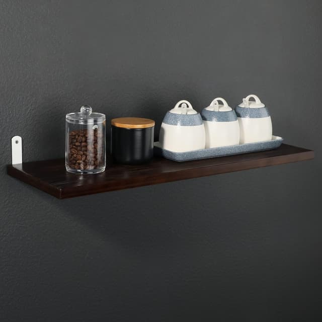 Detalle de SAYAYO EJ5207W-4P stainless steel corner shelf brackets, 125mm x 75mm (4 pcs)