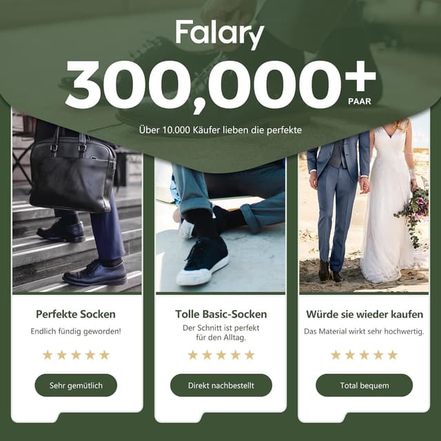 Thumbnail 6 de FALARY Bambus-Socken 6/12 Paar (Herren & Damen) – superweich, nahtlos & anti-Blasen