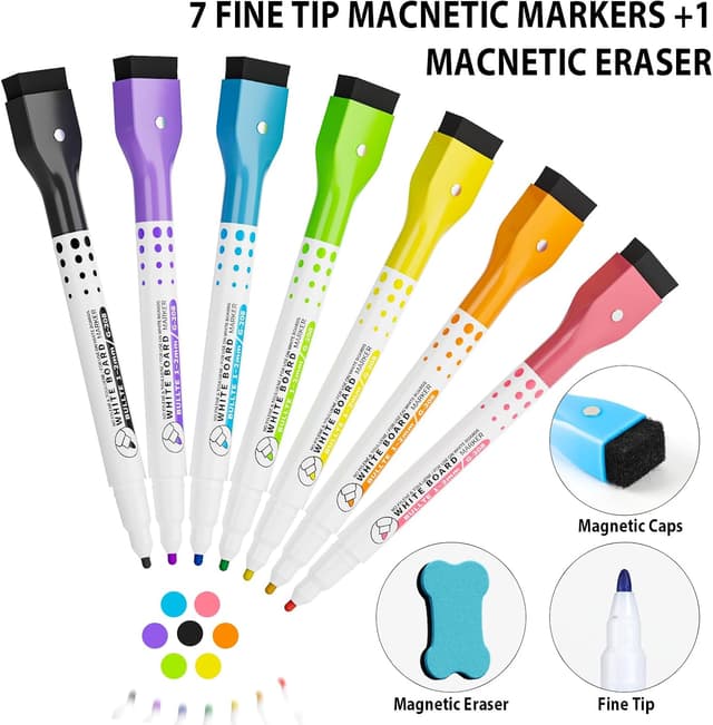 Detalle de KTRIO A3 Magnetic Monthly Planner Whiteboard for Fridge Calendar & Chore Charts