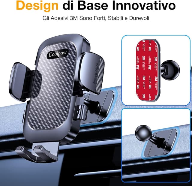 Thumbnail 6 de Coolpow Upgrated Porta Cellulare Auto 4‑in‑1