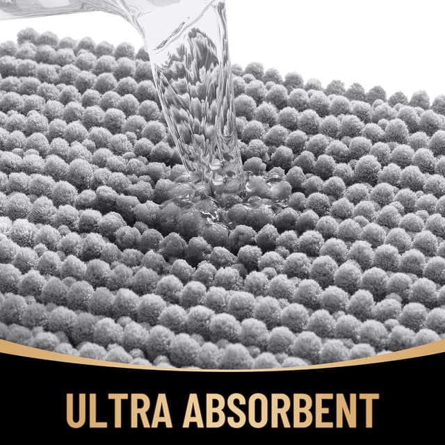 Detalle de OLANLY Thick Bathroom Rugs 30x20 Chenille