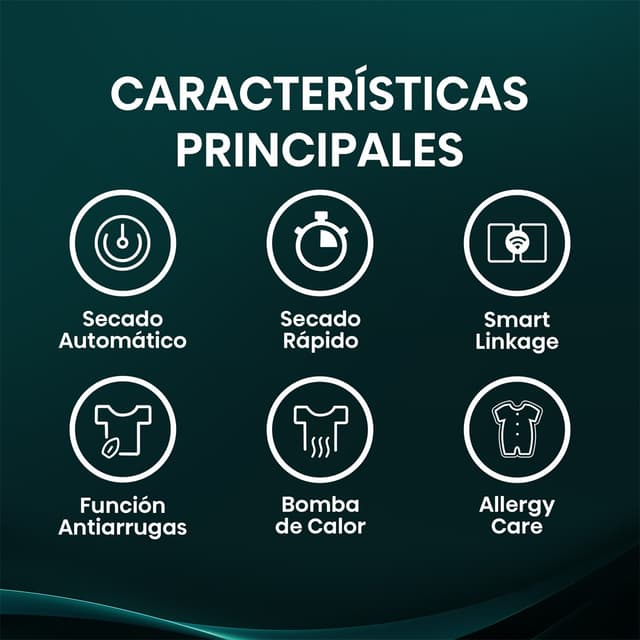 Detalle de Hisense DH3S902BWCC secadora 9 kg