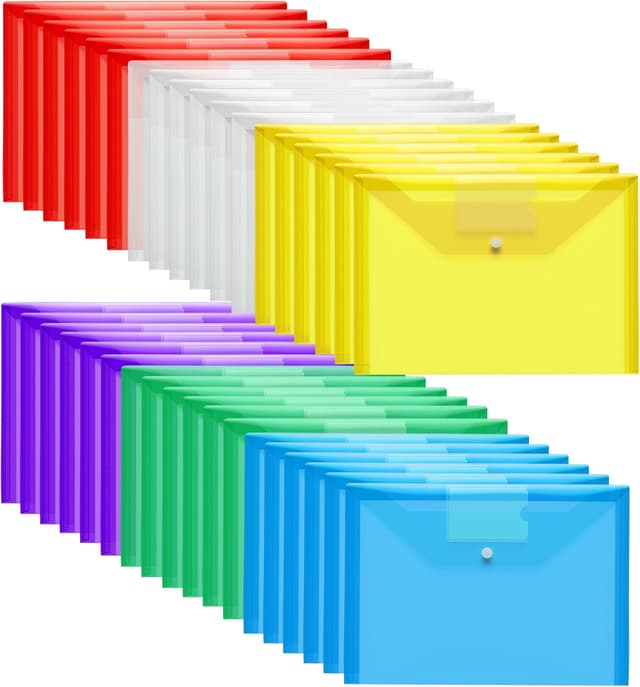 Detalle de A4 document folders 36 pack popper closure