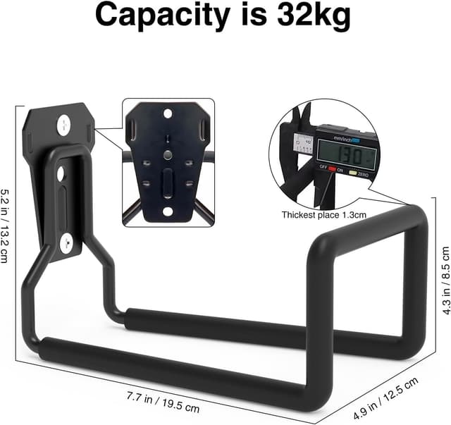 Detalle 2 de AinDen Heavy Duty Metal Hose Reel Hanger (Wall Mounted) – Rustproof Hose Hooks for Garden Storage