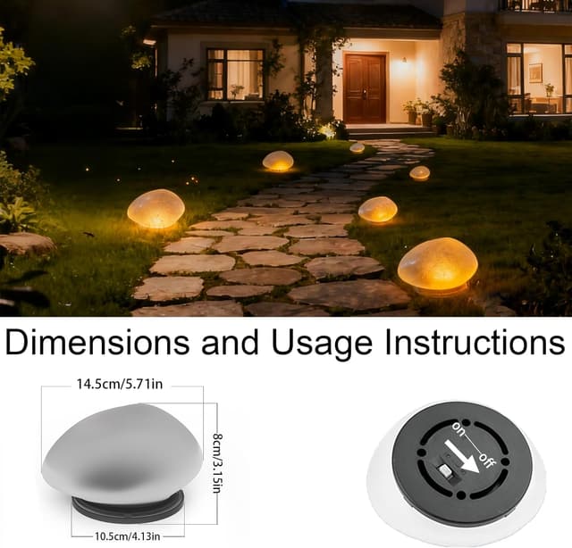 Detalle 1 de Hqynss Solar Garden Lights 2 pack
