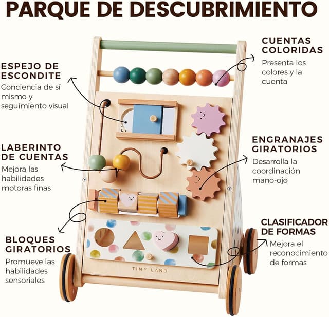 Thumbnail 4 de Tiny Land Andador de madera con velocidad ajustable