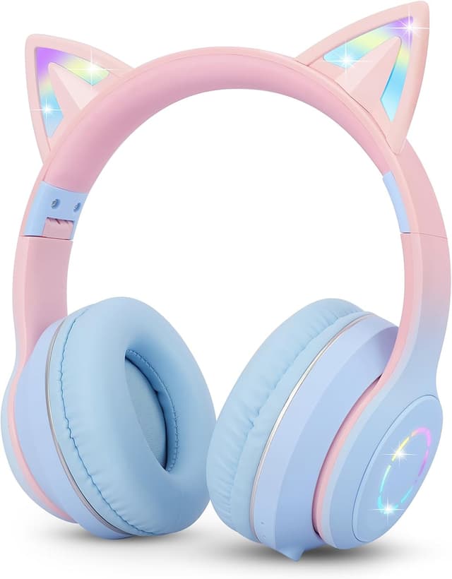 Detalle de Sendowtek Kids Wireless Headphones with Cat Ears