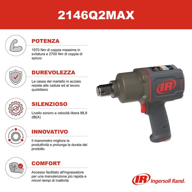 Thumbnail 1 de Ingersoll Rand 2146Q2MAX 1970 Nm Avvitatore pneumatico