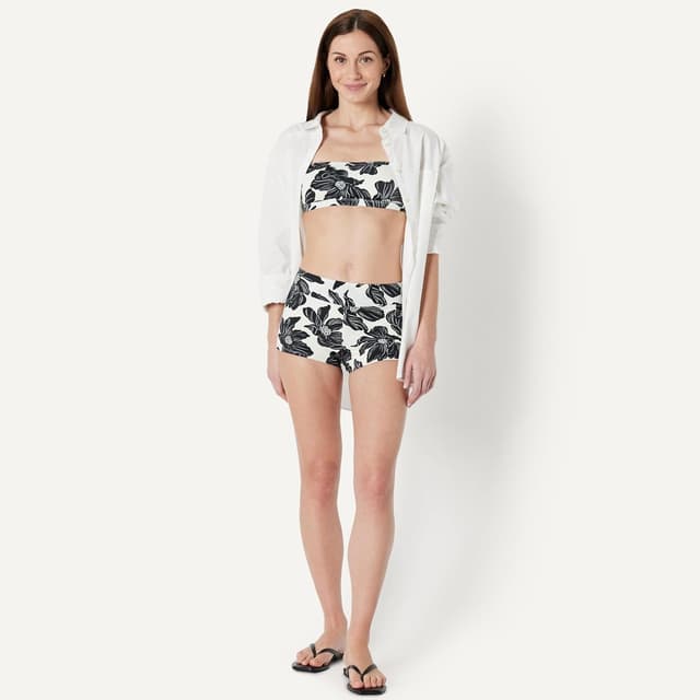 Detalle de Amazon Essentials Women’s Boy Short Swim Bikini Bottom