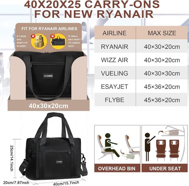 Detalle 2 de CS COSDDI travel bag cabin bag 40x30x20