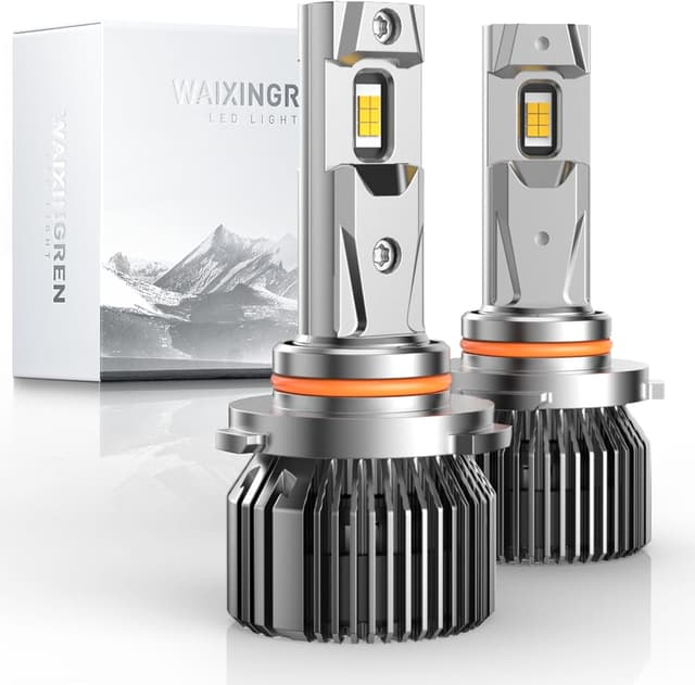 Detalle de WAIXINGREN 9005 HB3 LED Headlight Bulb (120W, 6500K) with fan, IP65, plug and play (pack of 2)