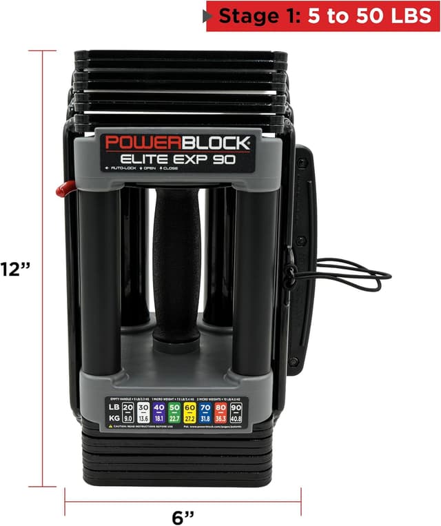 Thumbnail 5 de PowerBlock Elite EXP Adjustable Dumbbells 5–50 lb 🏋
