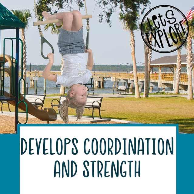 Detalle 1 de Jaques of London Trapeze Bar with Rings for Climbing Frames & Outdoor Play