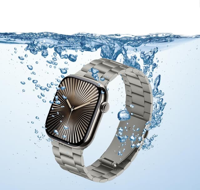 Thumbnail 6 de Anlinser Metal Straps replacement band for Apple Watch (Titanium) 42mm/41mm/40mm/38mm – tool-free adjust fit