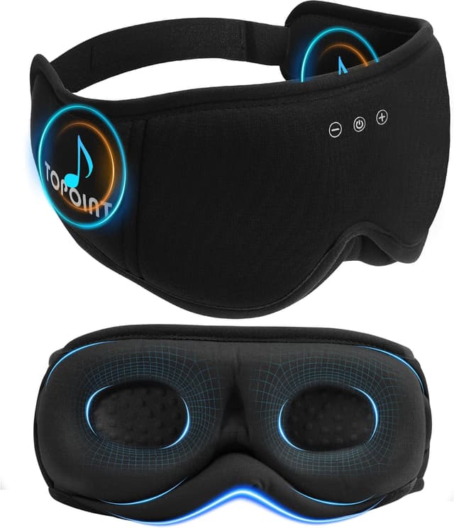 Detalle de TOPOINT Bamboo Cotton Bluetooth Sleep Mask