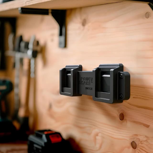 Detalle 2 de WORX WA1014 Akku-Halterung (Wandhalter) für 2 PowerShare-Akkus