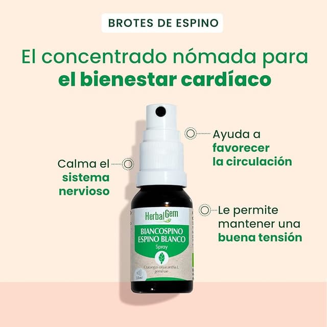 Detalle 2 de HERBALGEM Espino Blanco spray 15 ml para circulación