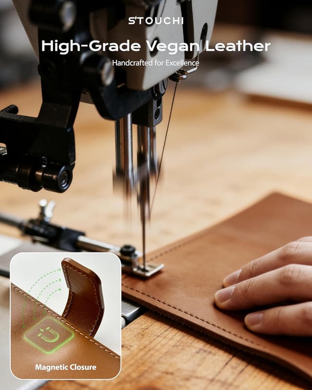 Thumbnail 6 de Stouchi Passport Holder Airtag Wallet with Detachable Magnetic Card Case (Brown)