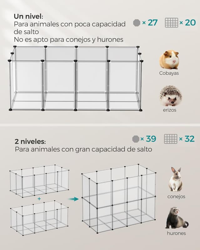 Thumbnail 2 de SONGMICS LPC007W01 Valla para Mascotas 145x72