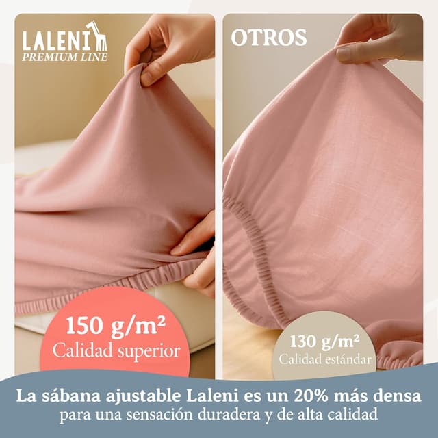 Thumbnail 3 de Laleni Premium Sabana Bajera 60x120 rosa 🛏️