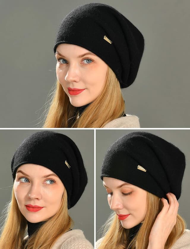 Thumbnail 5 de jaxmonoy Slouchy Knit Beanie Hat for Women
