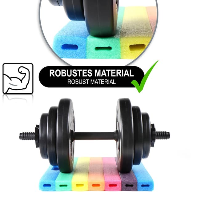 Detalle de com-four® 2x Cuscini per ginocchia con maniglie (tappetino portatile in schiuma, Arcobaleno) per giardinaggio e sedile da stadio