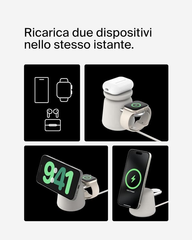 Detalle de Belkin BoostCharge wireless 2 in 1 15 W