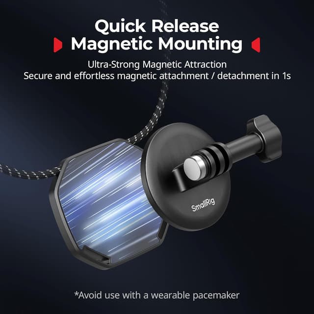 Detalle de SMALLRIG 5242 Poignée creuse gauche rotative à 360° avec pince OTAN