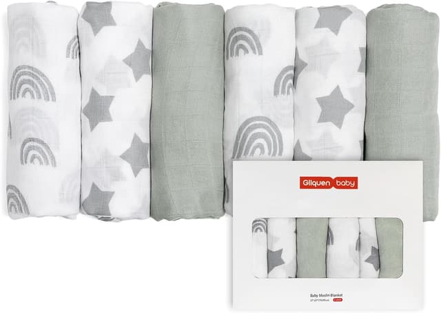 Detalle de GLLQUEN BABY muslin squares 6 pack 70cm