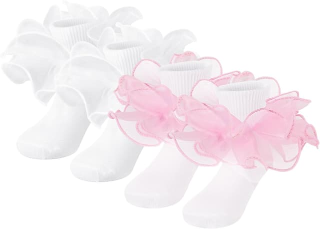 Imagen de DRESHOW Toddler Girls Ruffle Socks en OfertitasTOP