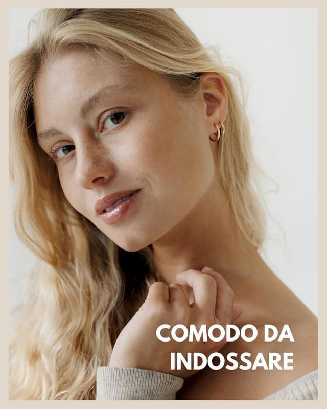 Detalle de GD GOOD.designs set orecchini a cerchio in acciaio inossidabile, 3 paia con mini cerchi (12/14/16 mm)