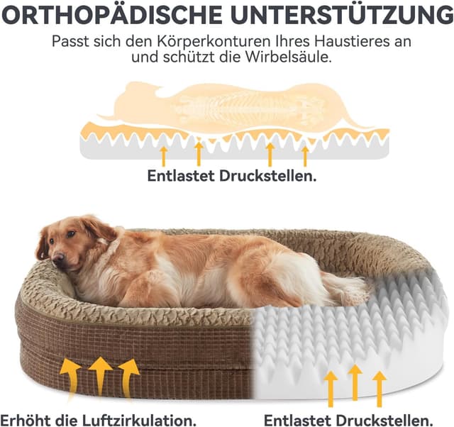 Detalle 2 de Pawk orthopädisches Hundebett für mittelgroße Hunde