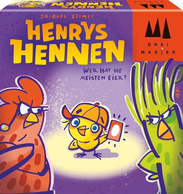 Detalle de Schmidt Spiele 40897 Henrys Hennen – „Drei Magier“ Kartenspiel für Kinder (2–6 Spieler)