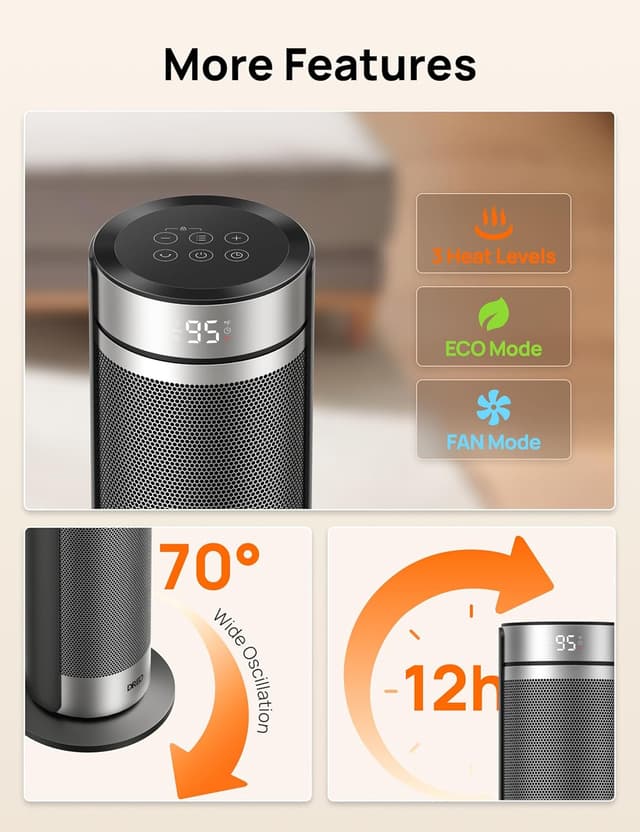 Thumbnail 6 de DREO Space Heater 23-inch Tower Heater 🌡