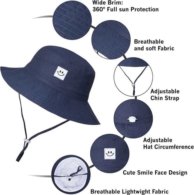 Thumbnail 5 de MaxNova Baby Sun Hat Smile Face UPF 50+