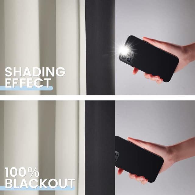 Detalle de SimpleHome 84-inch Blackout Curtains 🏠